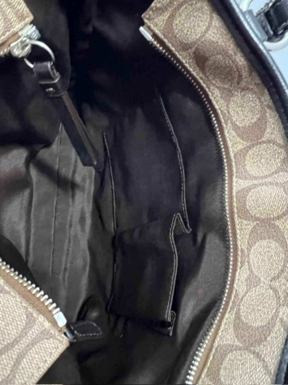 COACH PEYTON HERITAGE TOTE F18917 TAN / DRK BROWN - Picture 13 of 16